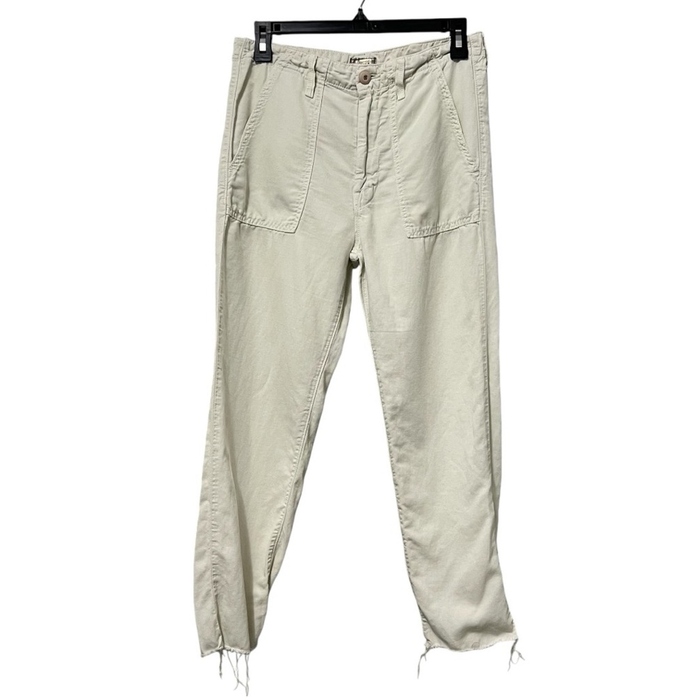 Mother Denim The Shaker Crop Chop Fray Pants Size 26
